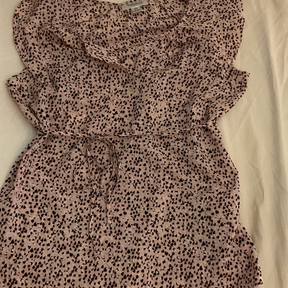 Motherhood Pink and Black Patterned Blouse